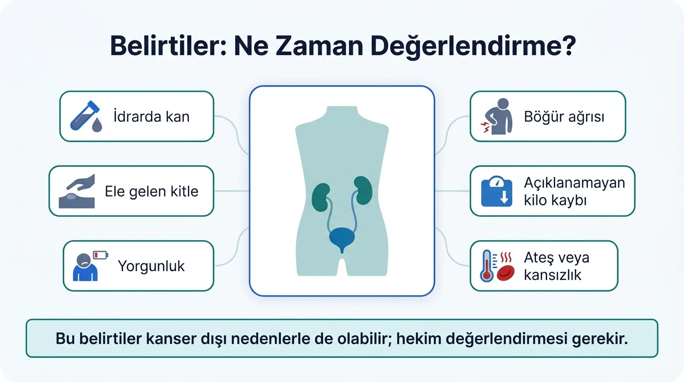 Böbrek kanseri belirtileri vücut haritası