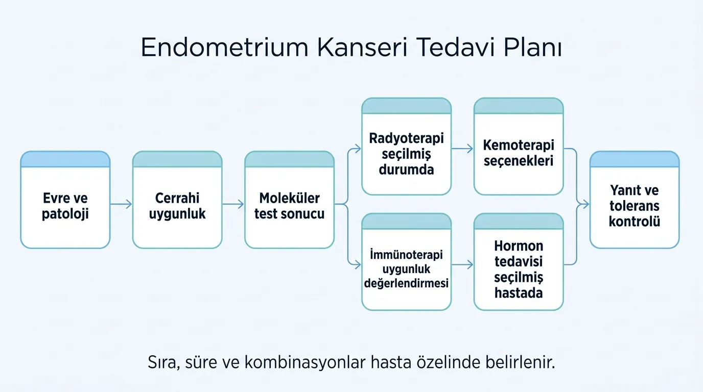 Endometrium kanseri tedavi akış diyagramı