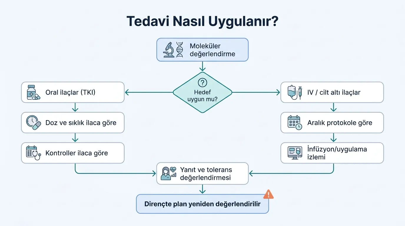 Hedefe yönelik tedavi uygulama süreci akış diyagramı