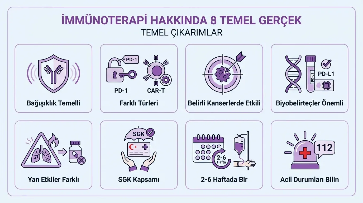 İmmünoterapi temel bilgiler ikon seti