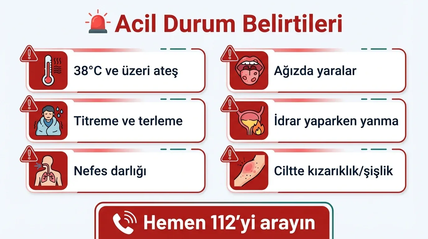 Kemoterapi sırasında acil müdahale gerektiren enfeksiyon belirtileri
