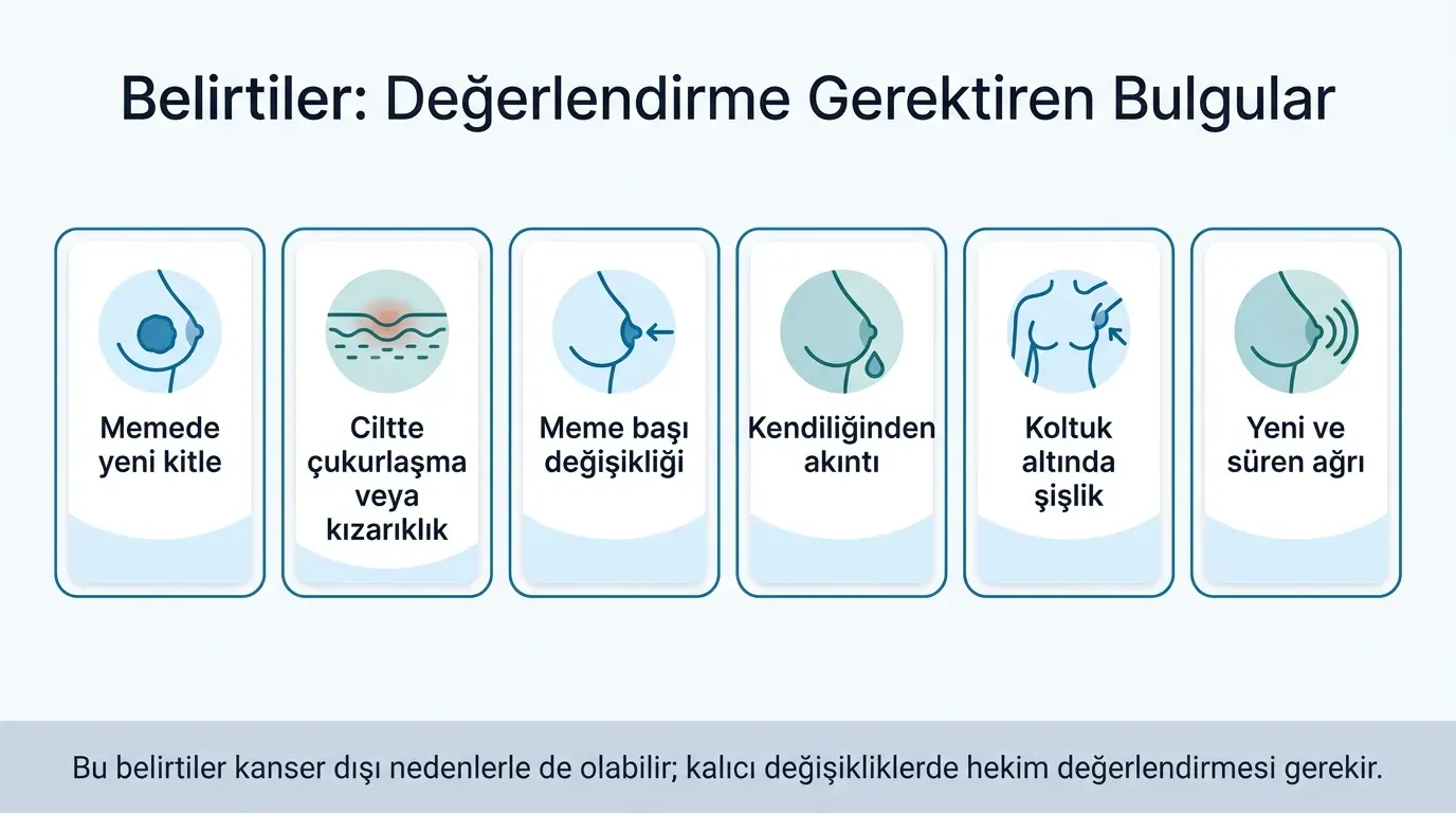 Meme kanseri belirtileri infografik
