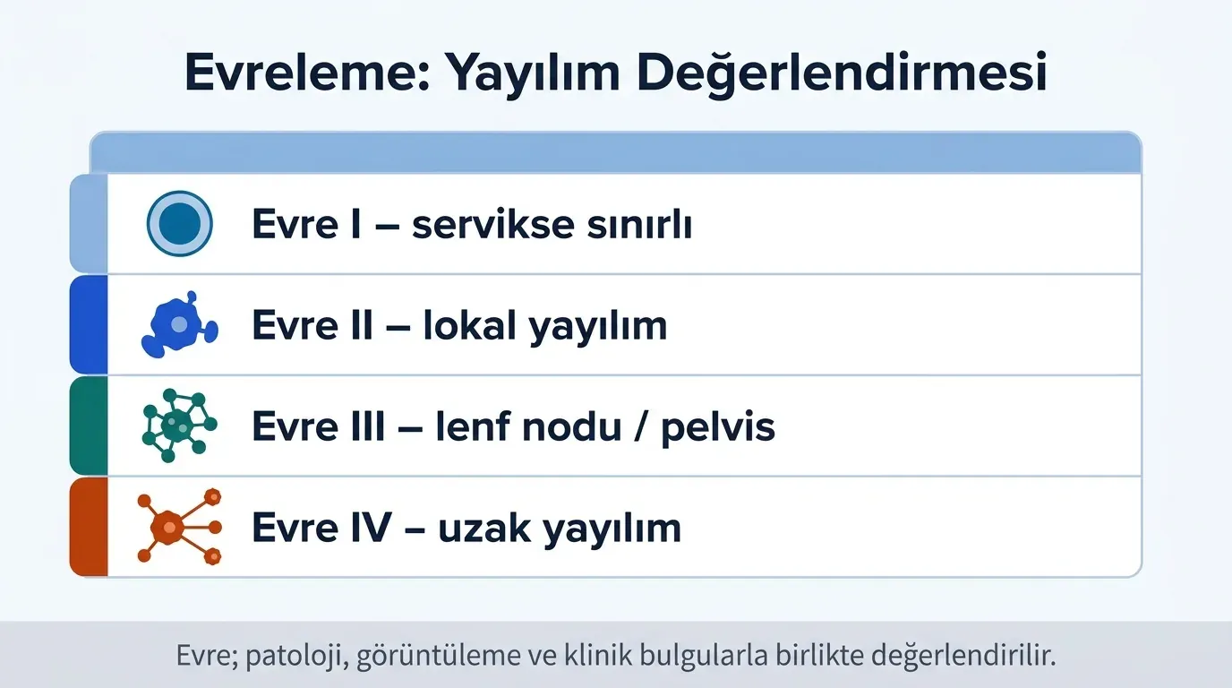 Serviks kanseri evreleme karşılaştırması